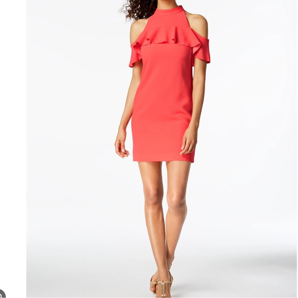 Trina Turk  cold shoulder dress